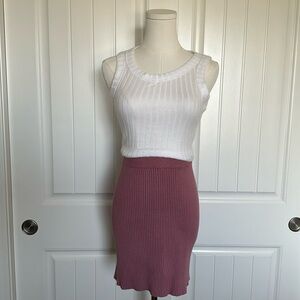 Sweater mini skirt